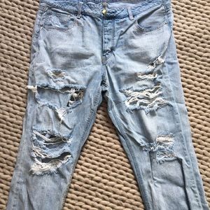 American Eagle Distressed Mom Jeans